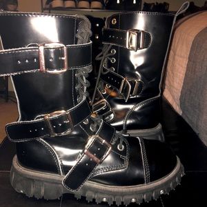 Punk leather boots by TUK